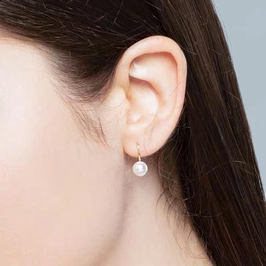舞 金18k海水珍珠耳钉104732 8.5-9mm 商品图7