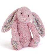 Jellycat 害羞邦尼兔郁金香粉色 花耳朵