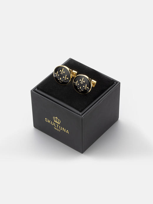 北京仓｜Skultuna-Fleur de Lys-纹章 袖扣（黑白两色）［瑞典设计师］ 商品图1