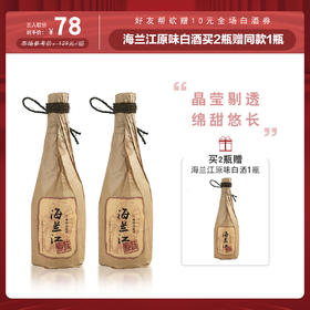 【三人砍价】海兰江 原味白酒40.5度  480ml 2瓶装（买1组送1瓶！拍1件，到手3瓶！）