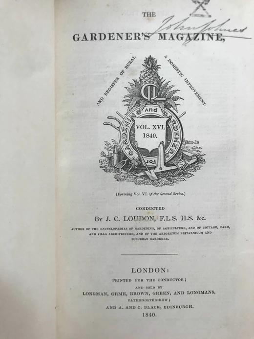 1840年 园丁杂志 近百幅版画插图 真皮精装大32开 商品图2
