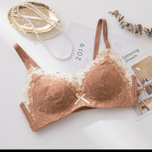 【新款内衣单件 买一送一 】柔软薄B杯内衣女小胸聚拢调整型收副乳蕾丝胸罩舒适文胸单件 商品图3