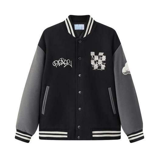 太平鸟男装 棒球服外套秋季男字母夹克男B1BCB4101 商品图0