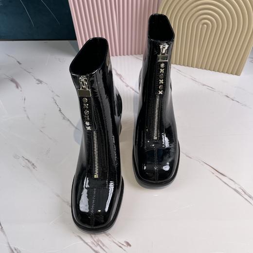 IUIU SECOND 秋冬时尚拉链元素粗跟短靴 商品图0