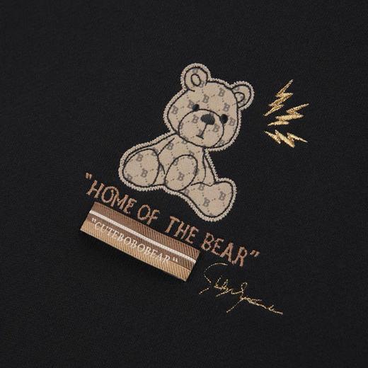 太平鸟男装 2021冬小熊刺绣卫衣圆领上衣潮B1BFB4319 商品图3