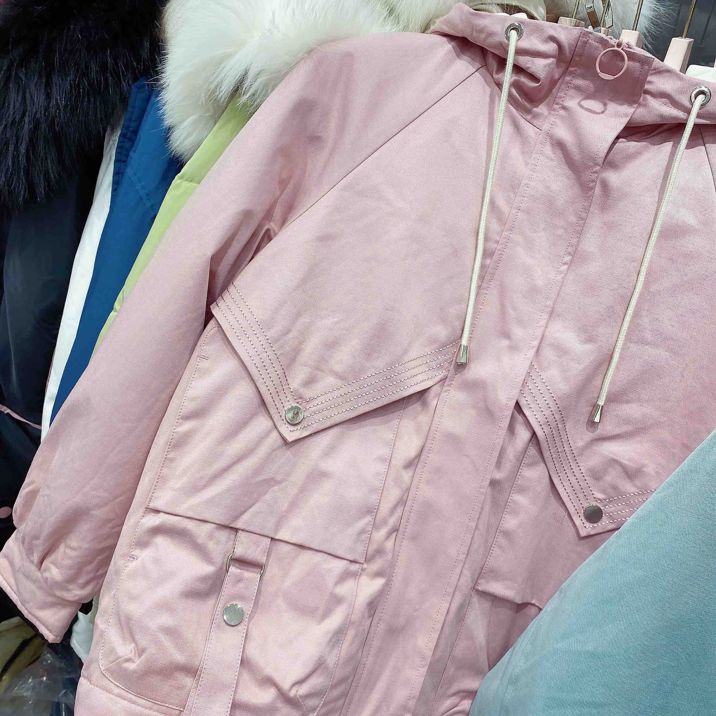 快鱼三角口袋棉衣