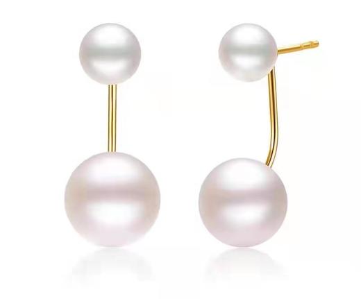 美裕 【倾心】金18k海水珍珠耳钉103693 6-8mm白 商品图0