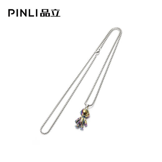 PINLI品立2021配饰男秋季宇航员合金项链饰品首饰吊坠D213628406 商品图1