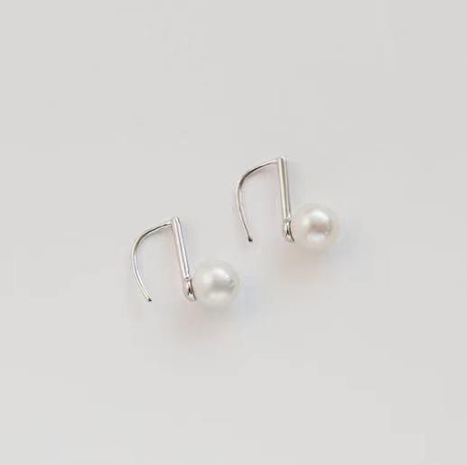 weiyi 银925淡水珍珠耳钉104975 7.5-8mm白 商品图1