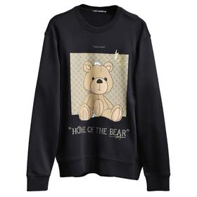 PEACEBIRD太平鸟男装2021冬季新款小熊休闲卫衣B1BFB4214