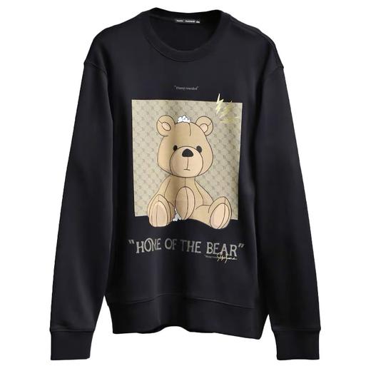 PEACEBIRD太平鸟男装2021冬季新款小熊休闲卫衣B1BFB4214 商品图0