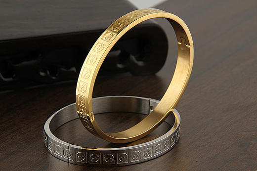 太极图钛钢手环 商品图2