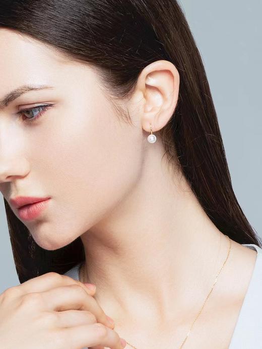 舞 金18k海水珍珠耳钉104732 8.5-9mm 商品图1