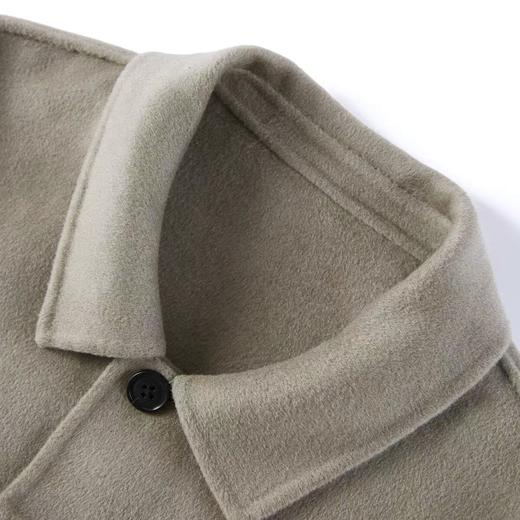 太平鸟男装 呢子外套男卡其色工装夹克男B1BCB4209 商品图2