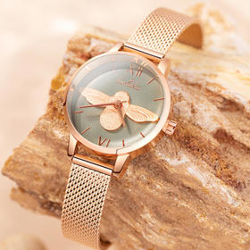 【优雅气质】LUSHIKA灵动小蜜蜂腕表三件套时尚百搭精美高硬度耐磨损通光性好防水