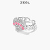 ZEGL设计师爱心戒指女小众设计时尚个性指环ins风装饰食指开口戒 商品缩略图1
