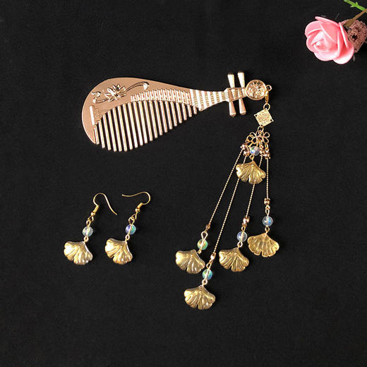 汉服发饰琵琶发梳流苏头饰明制发簪古风饰品唐风古装簪子 商品图5