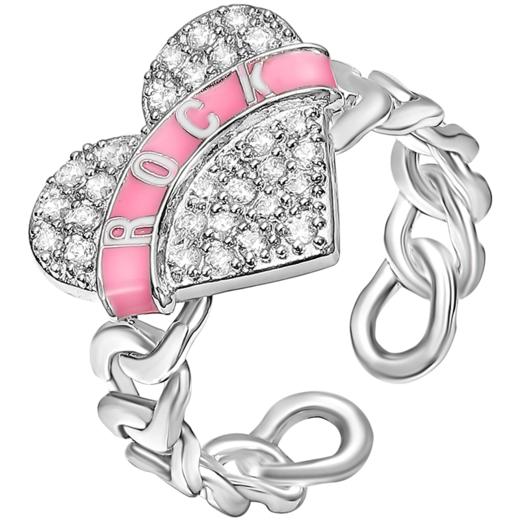 ZEGL设计师爱心戒指女小众设计时尚个性指环ins风装饰食指开口戒 商品图6