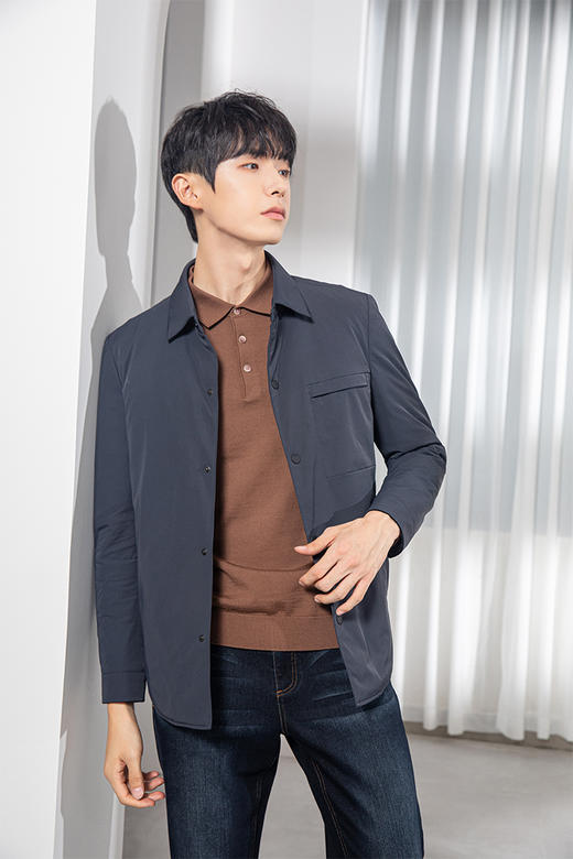 callisto深灰锦纶混纺羽绒服  FQFED102C 商品图1