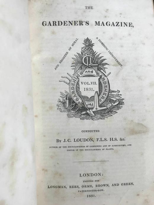 1831年 园丁杂志 近百幅版画插图 真皮精装大32开 商品图2