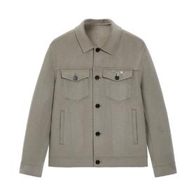 太平鸟男装 呢子外套男卡其色工装夹克男B1BCB4209