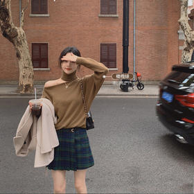 福利 浣熊小露肩 实穿主义也爱的小心机设计感毛衣