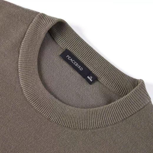 太平鸟男装冬圆领刺绣毛套衫羊毛针织衫潮B1EBB4516 商品图2