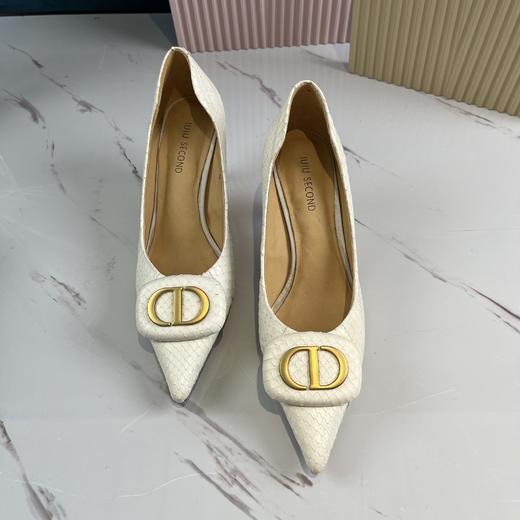 IUIU SECOND 春夏时装高跟鞋蛇皮纹尖头浅口单鞋 商品图3