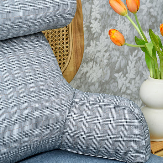 英伦格纹护颈多功能抱抱枕沙发腰靠 商品图3