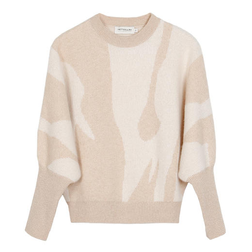 METTE羊绒世家冬女士针织衫套头圆领羊绒衫宽松蝙蝠袖打底针织衫 商品图5