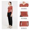 秋冬新款瑜伽服 女长袖速干衣V领跑步运动T恤健身服紧身显瘦上衣  JL 000 YC113 商品缩略图3