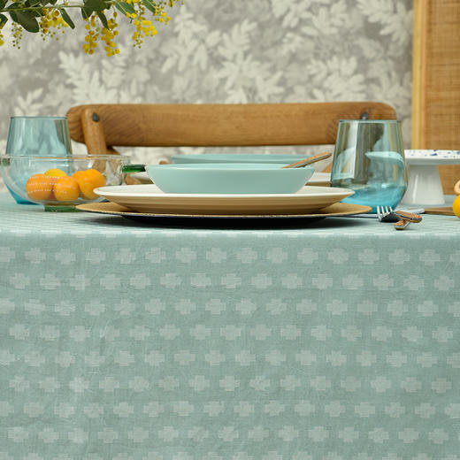 瑞士十字系列简约棉布餐桌布 商品图2