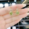 【百财顺利 新年必备】镶锆石白菜百搭设计感耳坠耳饰汉服配饰 商品缩略图2