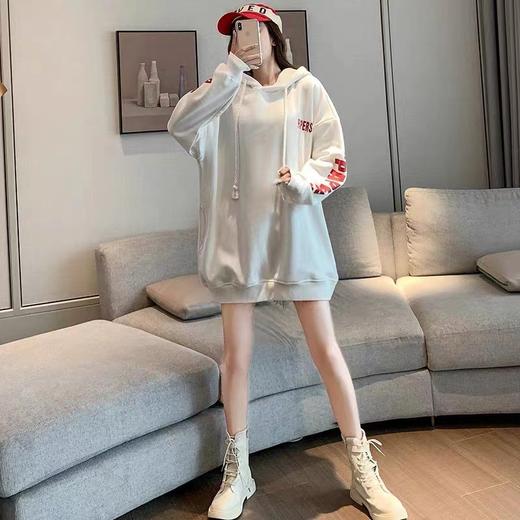 连帽卫衣女2021年秋冬新款加绒加厚宽松bf韩版学生外套潮ins 商品图3