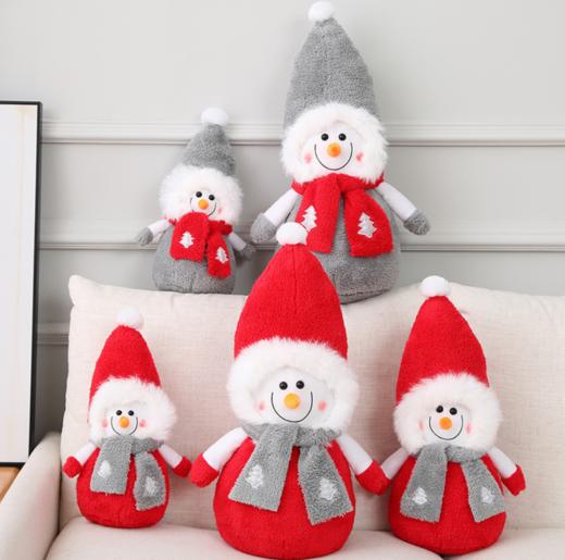 可爱圣诞雪人公仔毛绒玩具雪人儿童玩偶布娃娃圣诞节年会礼物 商品图2