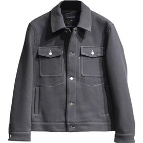 太平鸟男装2021冬季新款毛呢夹克外套休闲茄克B1BCB4418