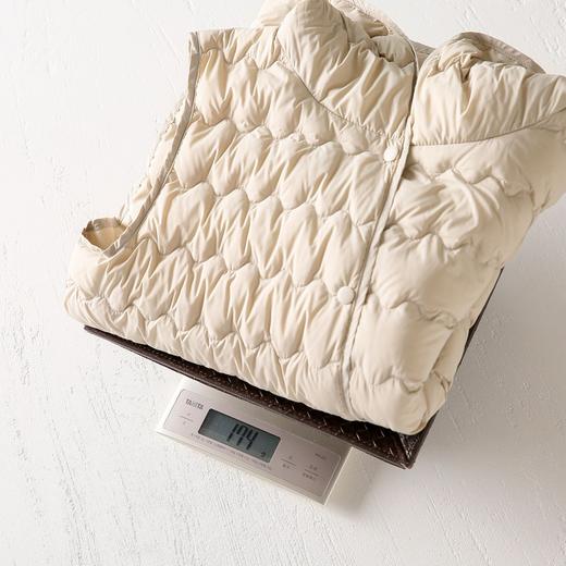 ZLD 薄薄暖暖!剪标90白鸭绒连帽波浪纹轻薄羽绒服气质马甲 商品图2