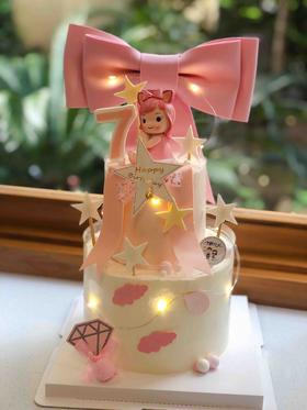 双层女孩粉色奶油蛋糕 下单前请仔细阅读商品详情