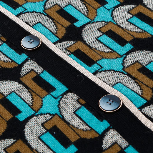 METTE羊绒世家秋冬女士羊绒开衫宽松长袖系带外套时尚民族慵懒风 商品图4