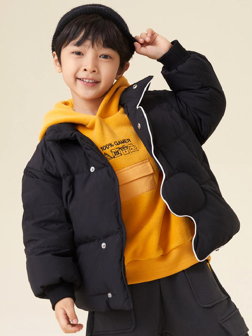 PetitAvril贝甜 儿童挎包羽绒服、炫彩立领羽绒服、可脱卸围巾羽绒服、狗狗图案羽绒服（太平鸟旗下品牌） 商品图4