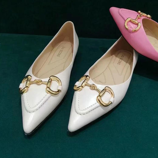 IUIU SECOND春夏尖头浅口鞋羊皮马衔口平底单鞋 商品图1