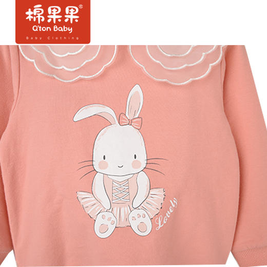 商场同款棉果果春季女童小毛圈翻领套头卫衣M122180222131 商品图2