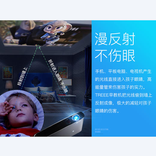 PYSOON浦生P1触控智能护眼投影仪 全息空间触控互动 1080P超轻4K投影 自带学习内容 商品图5