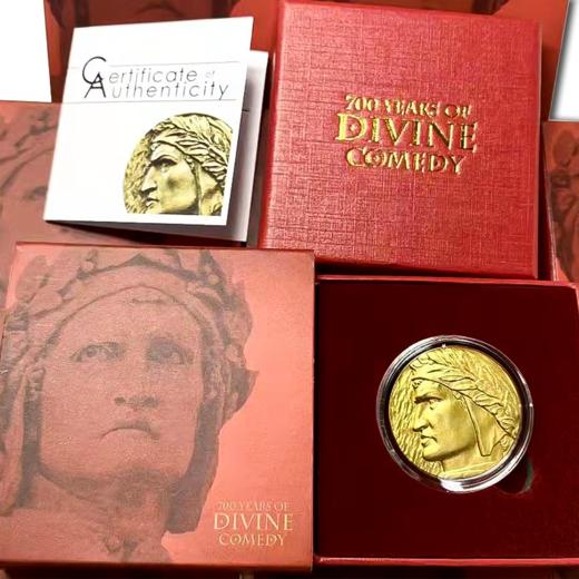 文艺复兴时期但丁纪念币，系列龙头！仅发行500枚 商品图3