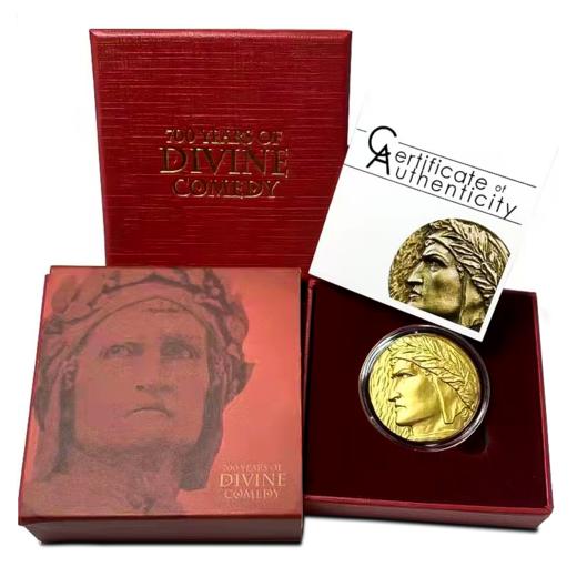 文艺复兴时期但丁纪念币，系列龙头！仅发行500枚 商品图2