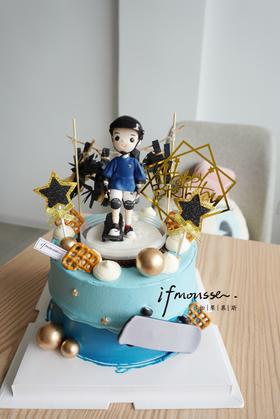 「男孩」翻糖滑板男孩