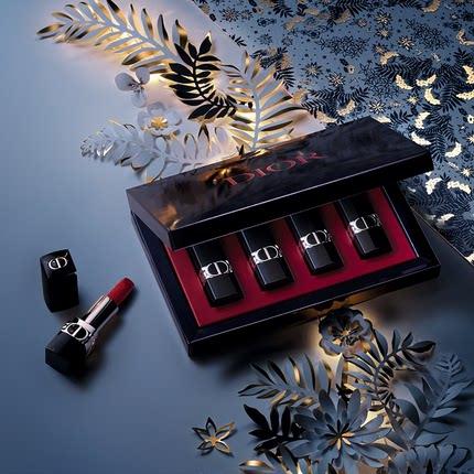 【DIOR迪奥列艳蓝金口红四件套盒】迪奥列艳蓝金唇膏小样口红4件套1.5g*4支  999丝绒+840丝绒+720丝绒+772哑光 商品图3