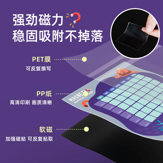 mideer弥鹿儿童成长奖励贴纸自律表家用好习惯养成行为记录表磁性3-8岁男女孩宝宝纪录培养 商品图2
