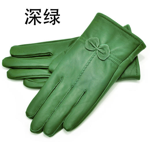 JZ-手套冬季女士保暖手套户外羊皮手套加绒加厚海宁手套厂家 商品图6