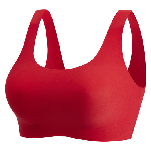 【明星同款 大红盒套装】红色女士内衣套装 一片式无尺码背心文胸内裤套装 背心式穿衣无痕 四面高弹 舒适零束缚 本命虎年好运套装 商品图4